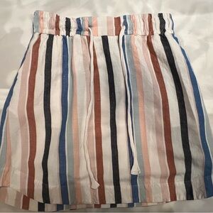 a new day Striped Elastic-Waist Multicolor A-Line Skirt